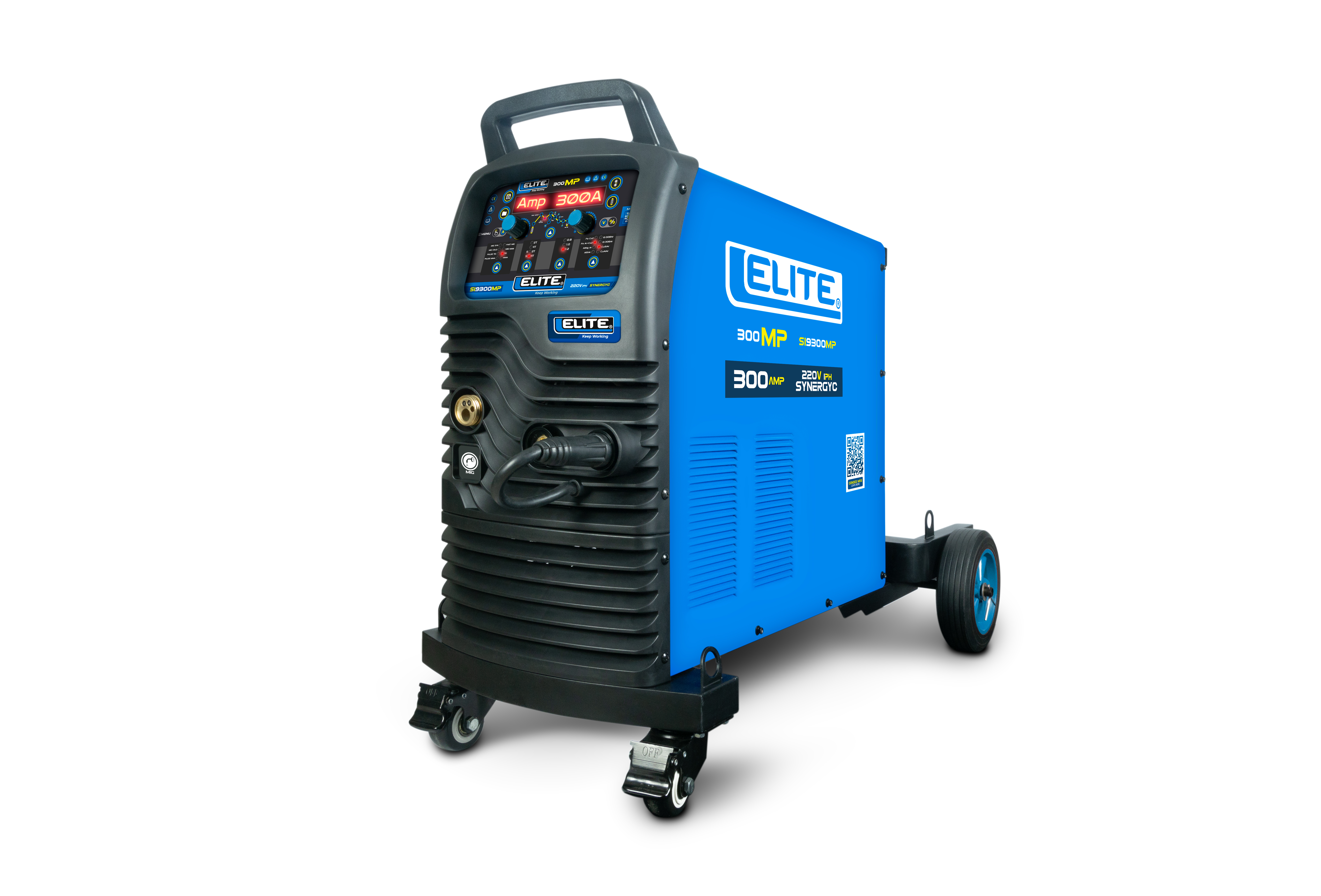 SOLDADOR INVERSOR MULTIPROCESO ELITE MP 300 SI9300MP - 300A 220V 1PH SINÉRGICO MIG-MAG / FCAW / TIG / MMA PULSADO